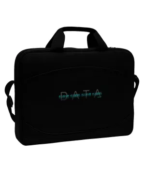 Binary Data Blue 15&#x22; Dark Laptop / Tablet Case Bag