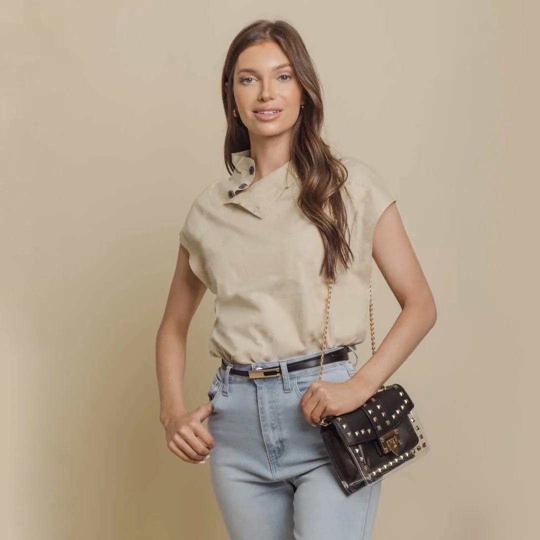 Black and Clear Betty Shoulder Bag