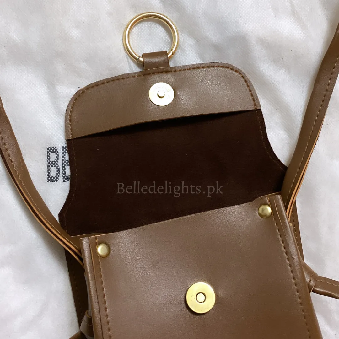 Brown Belle the ring crossbody bag