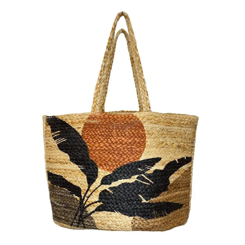 Capri Jute Bags Versatile Eco-Friendly Shoulder Bags with Vibrant Prints