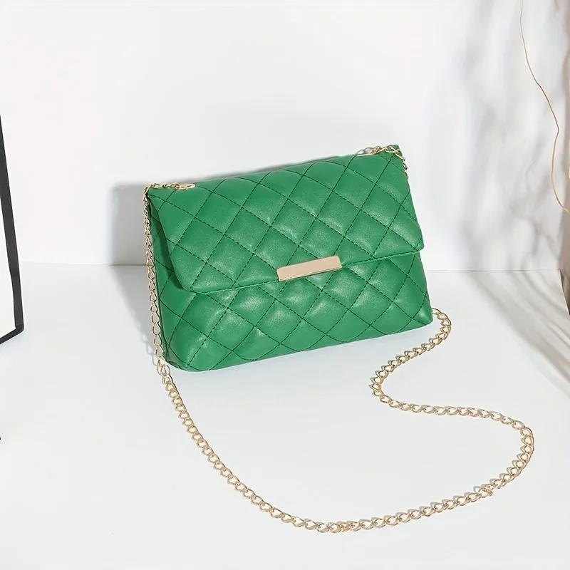 Chic Argyle Quilted Crossbody