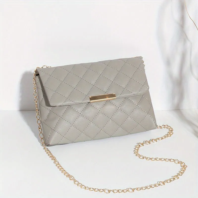 Chic Argyle Quilted Crossbody