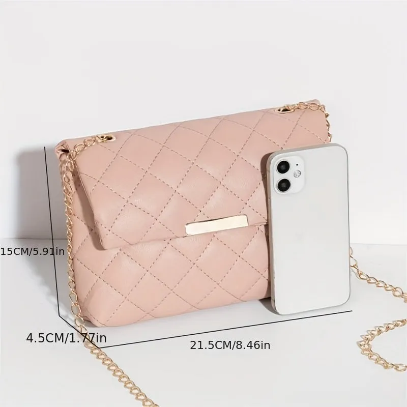 Chic Argyle Quilted Crossbody