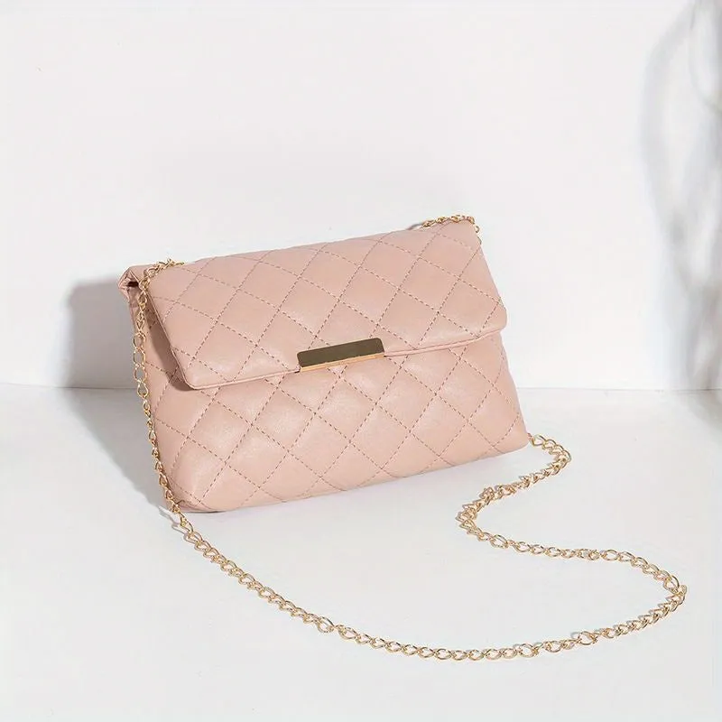 Chic Argyle Quilted Crossbody