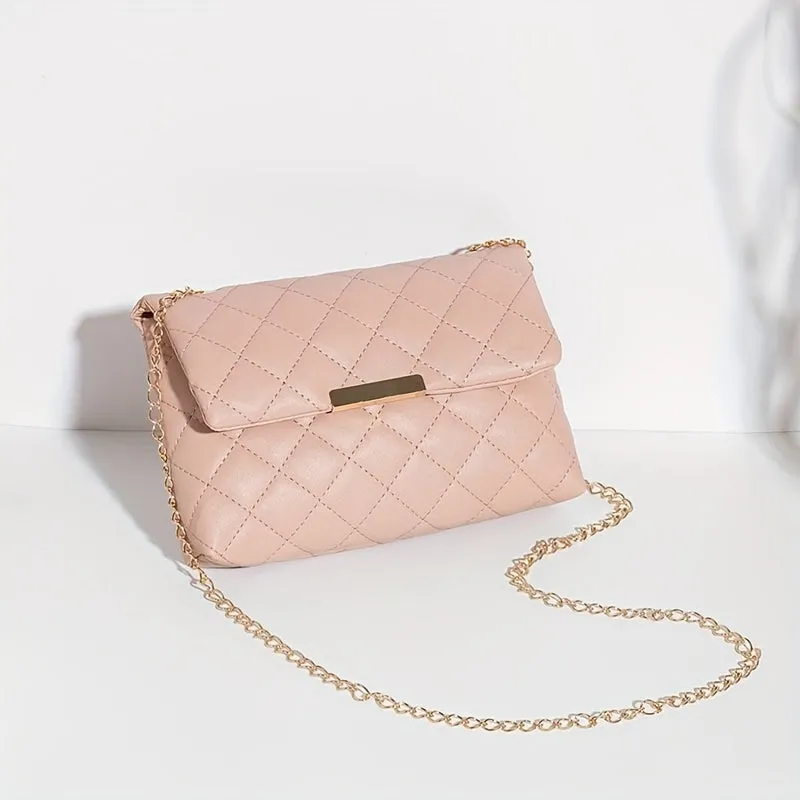Chic Argyle Quilted Crossbody