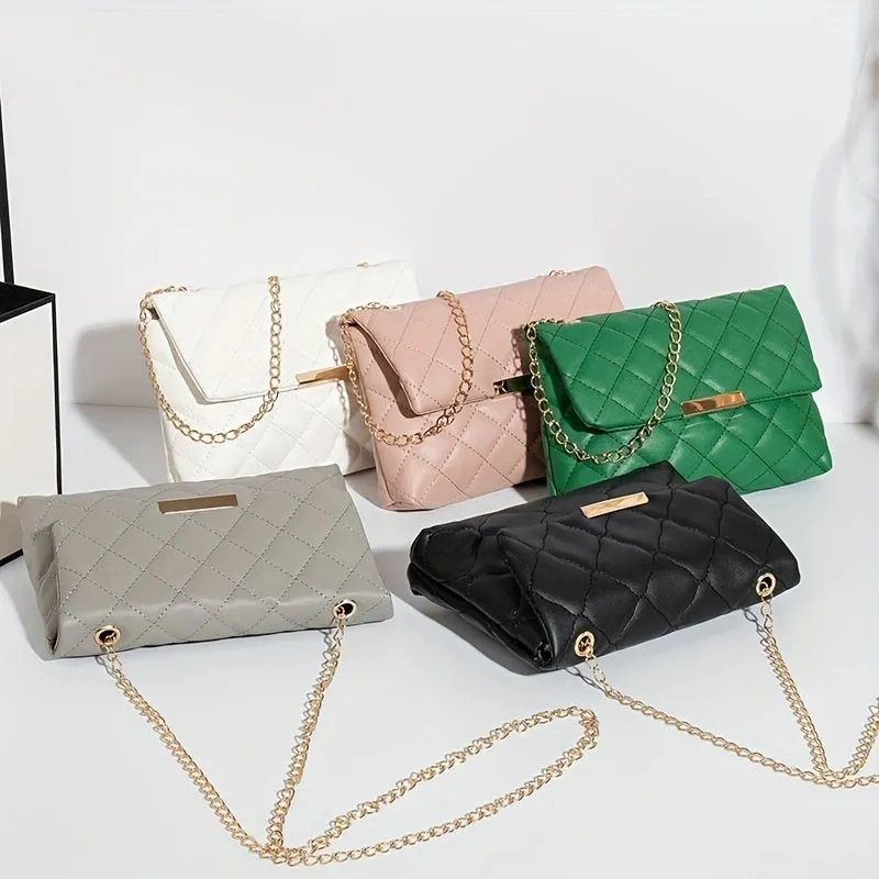 Chic Argyle Quilted Crossbody