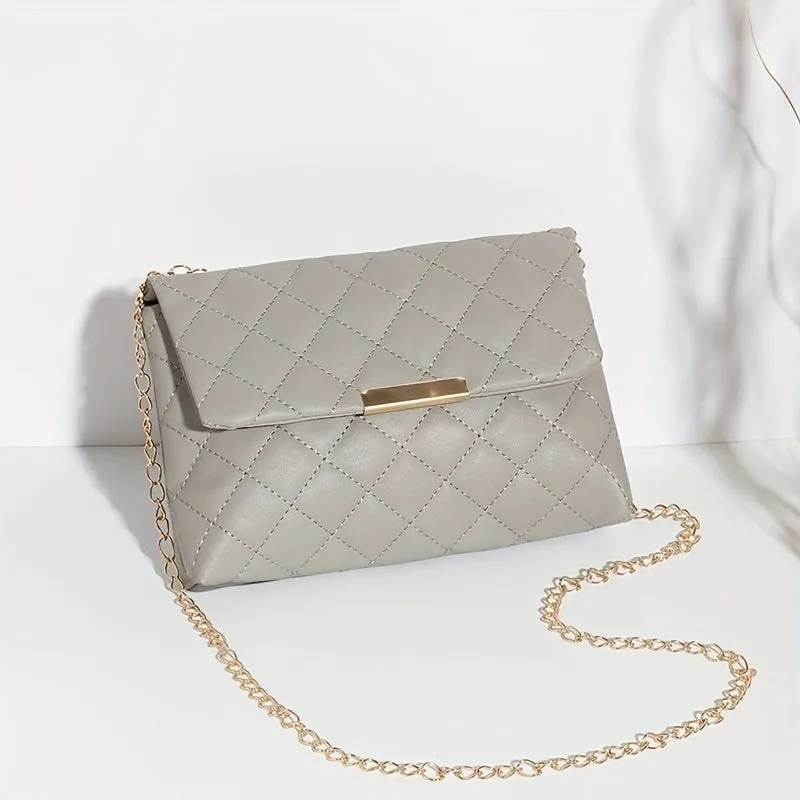 Chic Argyle Quilted Crossbody
