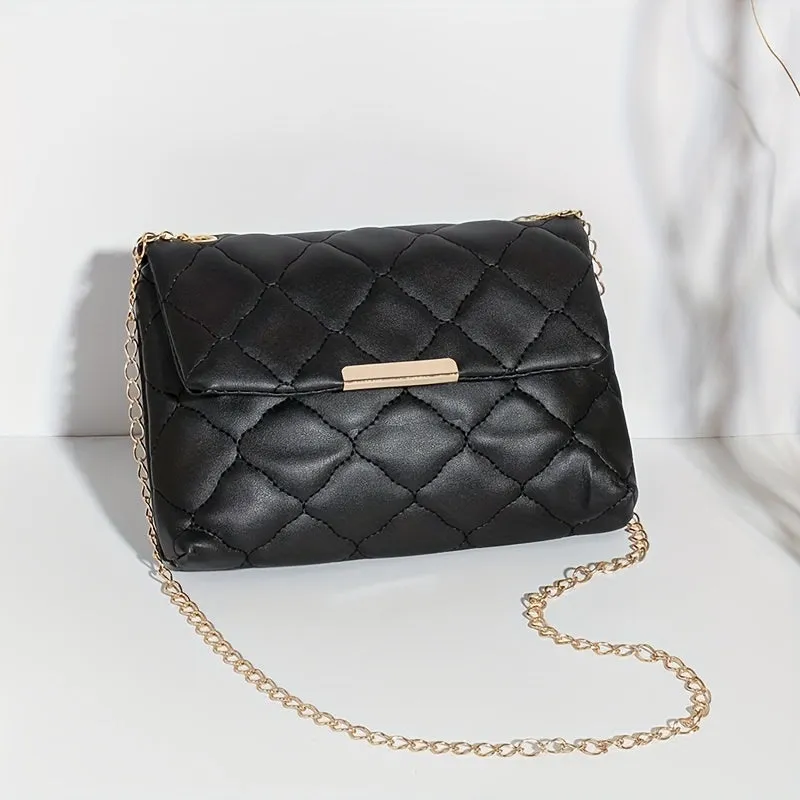 Chic Argyle Quilted Crossbody
