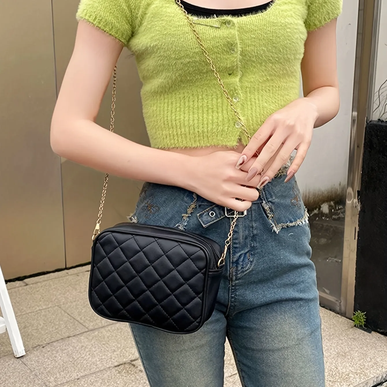 Chic Quilted Mini Crossbody Bag