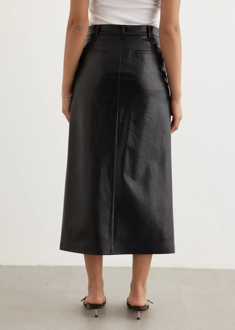 Foretell Vegan Leather Skirt