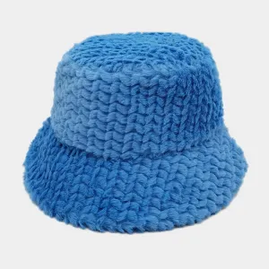 iLLASPARKZ Fuzzy Faux Fur Bucket Hat