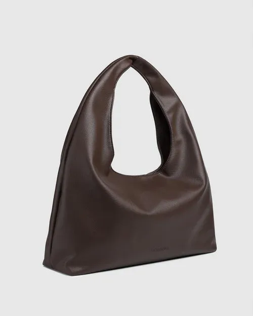 Monaco Shoulder Bag in Chocolate by Louenhide