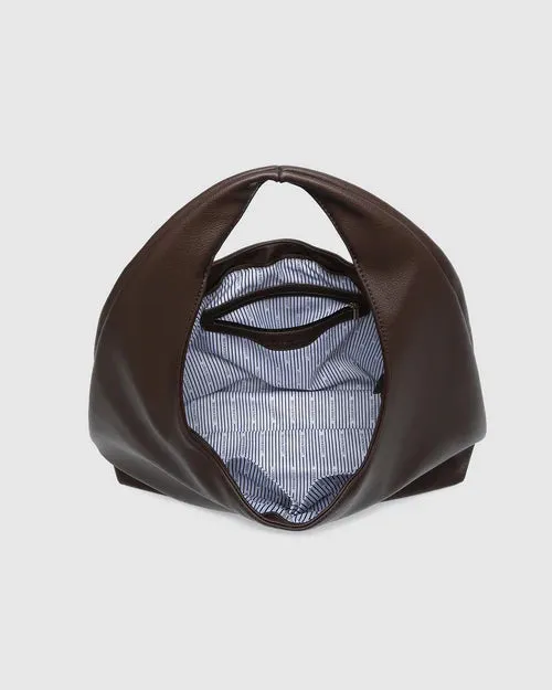 Monaco Shoulder Bag in Chocolate by Louenhide