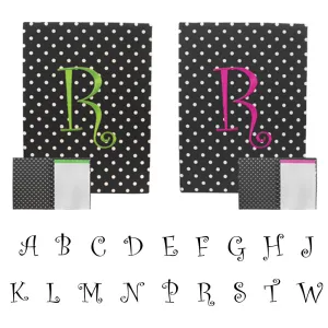 Monogrammed Dot Portfolio- 2 piece set