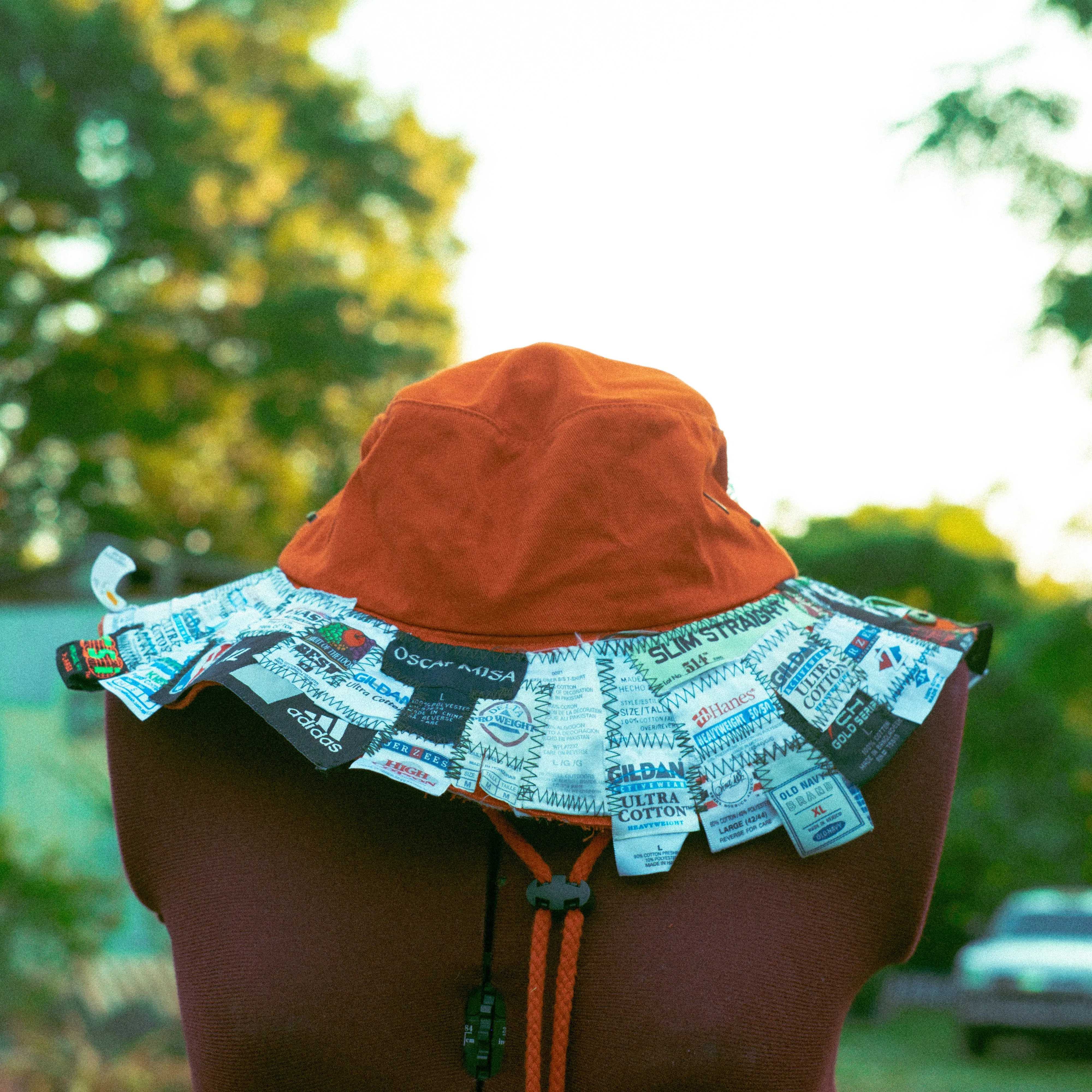 ORANGE TAG PATCHED BUCKET HAT #2