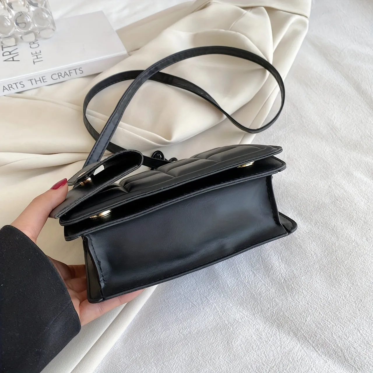 Quilted Crossbody Wallet Set