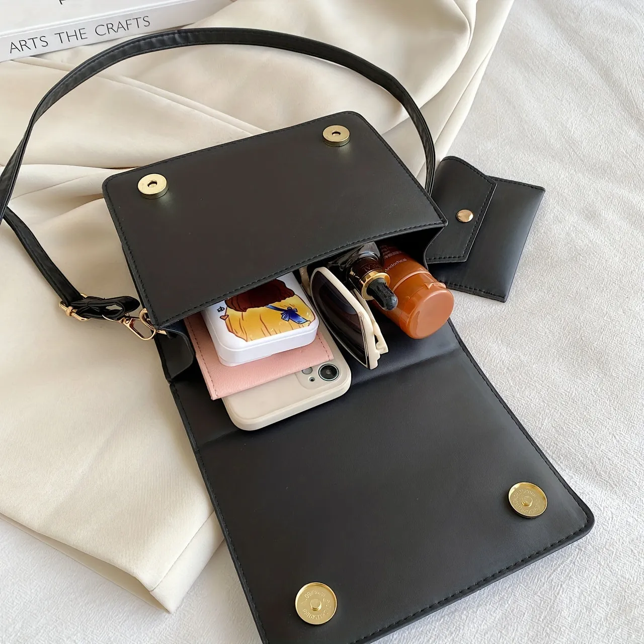 Quilted Crossbody Wallet Set