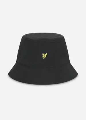 Ripstop reversible bucket hat - jet black olive