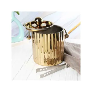 SAGE KONCPT Fluted Ice Bucket Gold