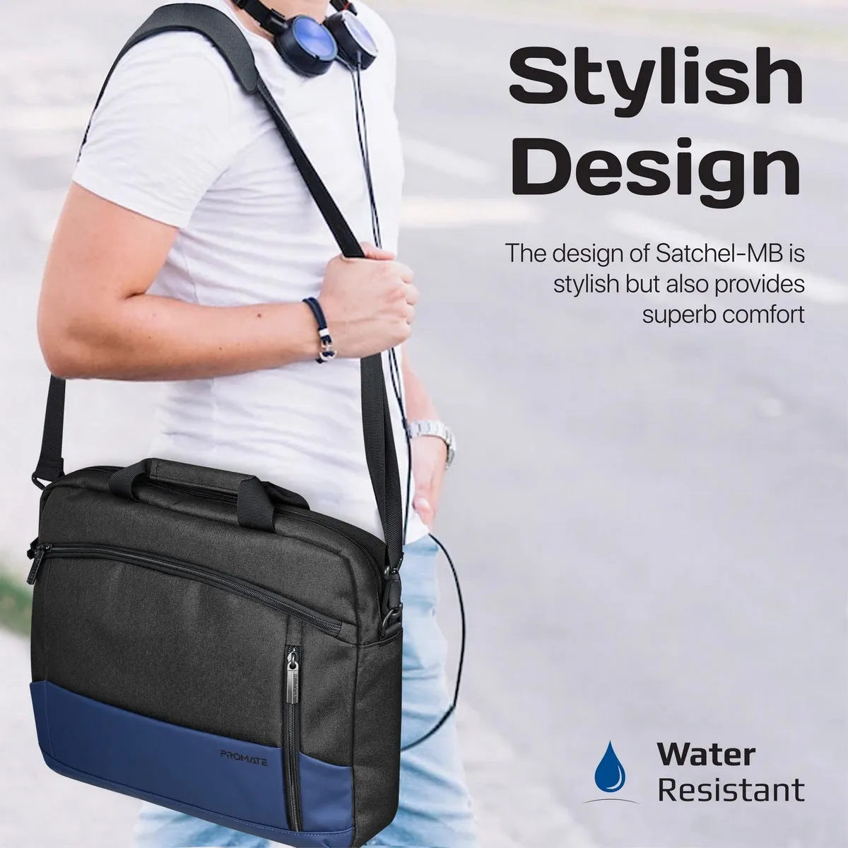 SleekComfort™ 15.6" Laptop Messenger Bag with Multiple Compartments