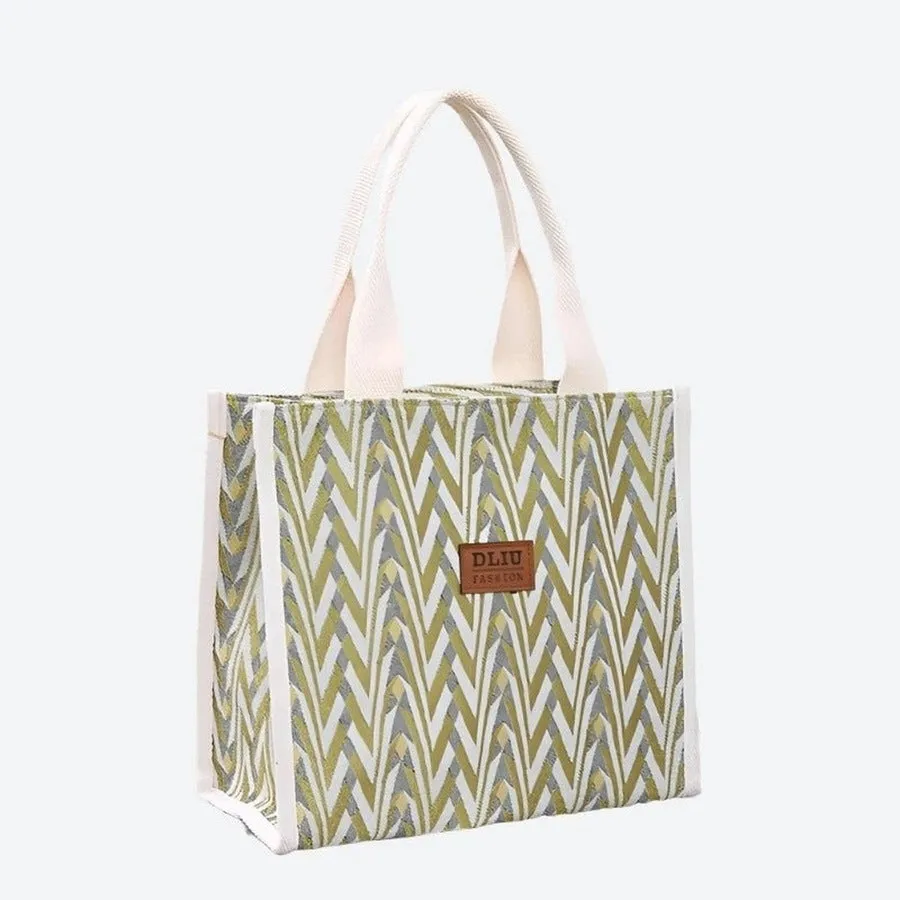 Stylish Zigzag Patterned Tote Bags