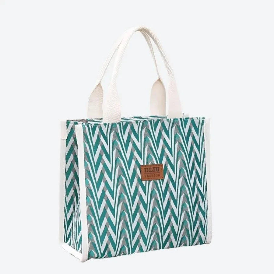 Stylish Zigzag Patterned Tote Bags