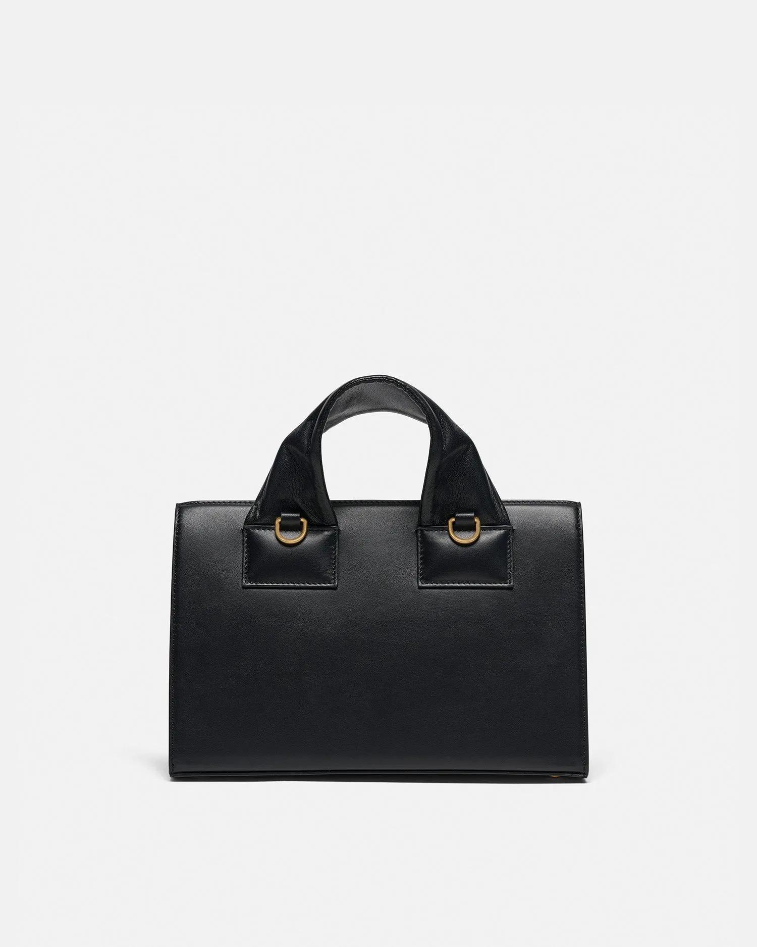The SANDI Lock - Top Handle Bag - Black